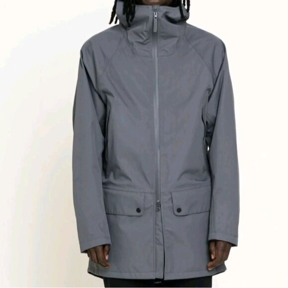 Baro Jacket Mens Small Gray The Brockton Waterproof Lightweight Rain Gorp Parka - Picture 1 of 15